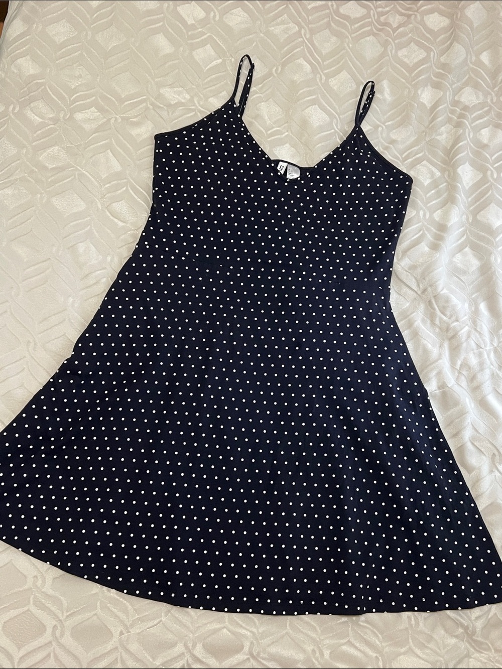 Navy Polka Dot Summer Dress